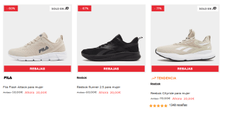 Zapatillas Reebok y Fila mujer y niñ@s por tan solo 15€ super chollazo