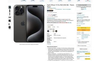 Apple iPhone 15 Pro MAX 256GB Titanio Negro por 1,249€