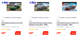 Tot 25% korting op LEGO Speed Champions sets bij Bol