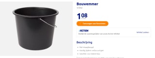 Bouwemmer 12 liter voor €1,08 bij de Action