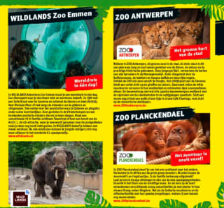 Dierentuin vouchers voor €17,50 en €14,50 (met 300 punten)