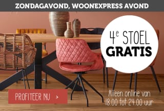 Ontvang de 4de stoel gratis bij Woonexpress
