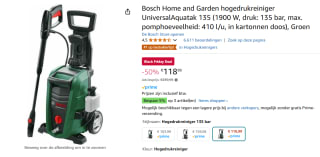 Bosch UniversalAquatak 135 hogedrukreiniger voor €118,99 bij Amazon