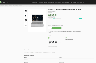 Portátil PRIMUX IOXBOOK 15I5B Plata por solo 329,06€