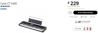 Casio CT-S400 keyboard voor €229 bij Thomann