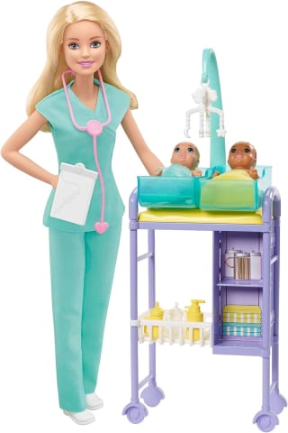 Babydokter Barbie met tweeling & verzorgingscenter voor €16.99 bij Amazon