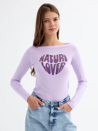 Camiseta de Manga Larga de Mujer Natural Lover por 3.99€