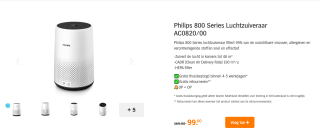 Philips 800 Series Luchtzuiveraar voor €99 bij de AH