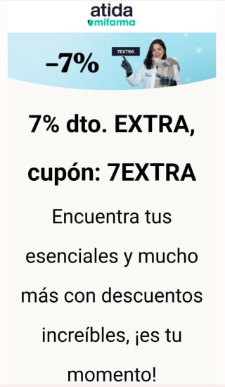 7% DTO extra por compras de +49€