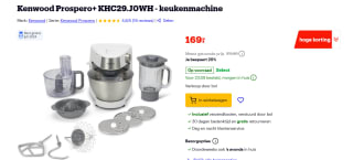 KENWOOD Keukenmachine Prospero voor €169 bij Bol