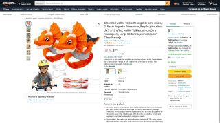 Walkie Talkie Gleamkid Recargable para Niños 2 Piezas por 8,99€