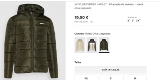 Cazadora invierno Jack&Jones Puffer por 19.50€
