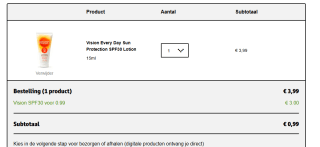 Vision Everyday Sunprotect SPF30 15 ML voor €0,99 bij Kruidvat