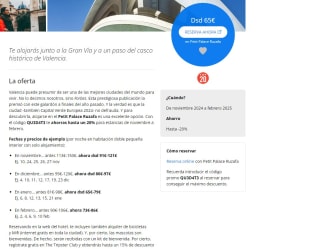 Hotel boutique junto al casco histórico de Valencia desde 65€