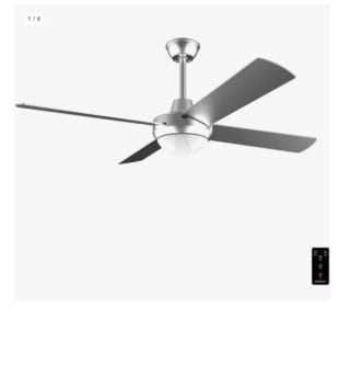 EnergySilence Aero 570. Ventilador de Techo con Mando a Distancia, Temporizador y Luz LED, 60 W, 132 cm de Diámetro, 4 Aspas, 3 Velocidades, Función invierno, Diseño en Acero por 68.39€ (Cuenta Nueva 56.39€)