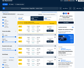 Vuelos Barcelona - Praga desde 54€ con Skyscanner