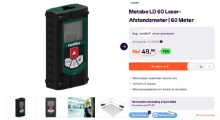 Metabo LD 60 Laser-Afstandsmeter voor €49,95 bij iBOOD