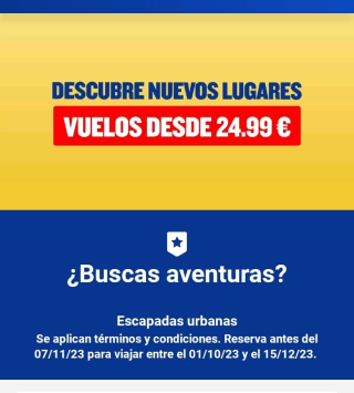 Vuelos desde 24,99€ con Ryanair.