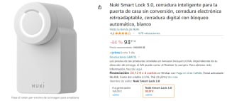 Cerradura inteligente Nuki Smart Lock 3.0 por 93,79€