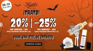 Hasta 25% descuento en marca Kiehl's pedidos superiores 100€