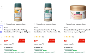 Tot 50% korting en 1+1 gratis op Kneipp en Therme artikelen bij Bol