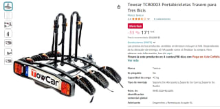 TowCar Portabicicletas para 3 bicicletas B3 por 171,10€