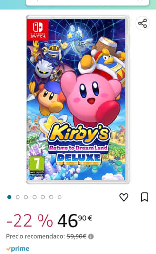 Kirby's Return to Dreamland Deluxe Nintendo Switch por 46,90€.