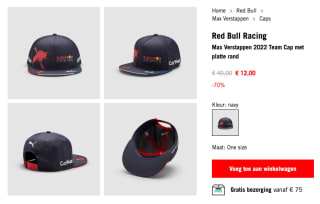 Tot 70% korting op veel F1 Merchandise ( oa RedBull )