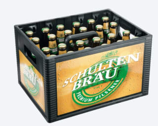SCHULTENBRÄU Premium pils krat voor €5,99 bij de Aldi