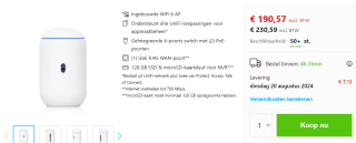 Ubiquiti UniFi Dream Router voor €230,59 bij Senetic