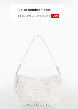 Bolso de hombro con flecos por 8.99€