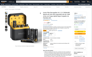 8 Pilas Recargables AA con Cargador por 23,39€