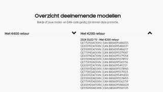 Samsung QE65S92D 65" TV voor €1449 na cashback