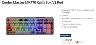 Cooler Master MK770 Kailh Box V2 Red toetsenbord voor €84,99 bij Paradigit