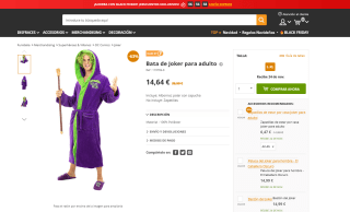 Bata de Joker para adulto por solo 14,64€