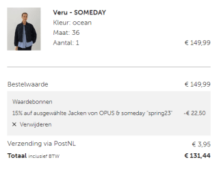 15% korting op lentejassen bij Someday