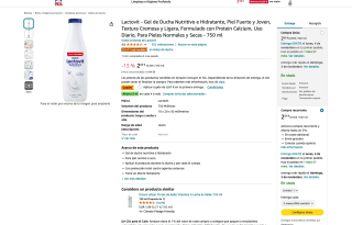 Gel de Ducha Nutritivo e Hidratante Lactovit 750 ml por solo 2,02€