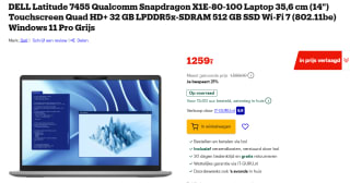 Dell Latitude 7455 - Snapdragon X Elite voor €1.259 bij Bol