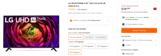 Televisor LG 65UR73006LA 65" LED UltraHD 4K HDR10 Pro por 518.49€