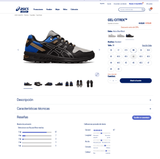 Zapatillas Asics Gel Citrek Trail Hombre por 45,36€