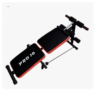 Banco de musculación plegable y ajustable marca Fit-Force modelo Pro10 por 29.84€