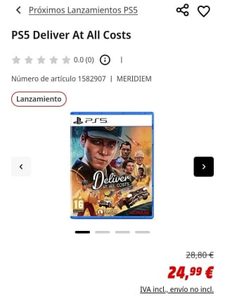 Deliver at All Costs PS5 por 24,99€.
