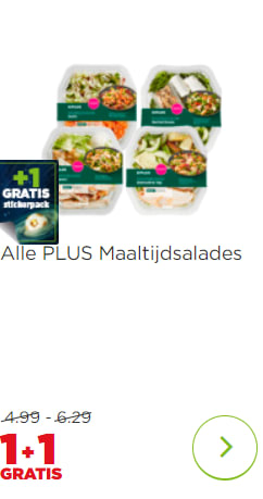 Alle PLUS Maaltijdsalades 1+1 gratis