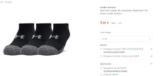 Pack x3 Calcetines Under Armour HeatGear No Show por 5.95€