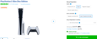 PlayStation 5 - Disc Edition - Slim voor €489 bij Coolblue