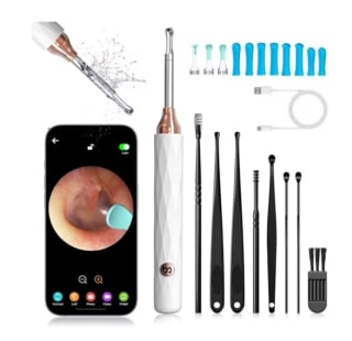 Otoscopio limpiador de cerumen con cámara HD 1080P Compatible con iOS y Android por 9,99€