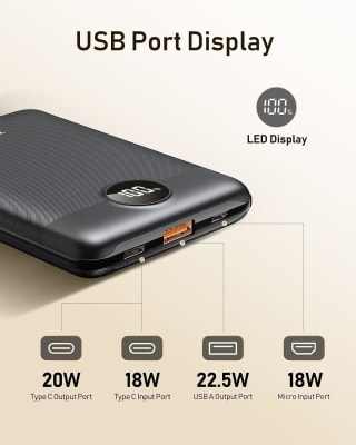 Mini Powerbank - 10.000 mAh voor €16,55 bij Amazon