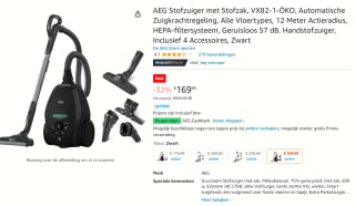 AEG VX82-1-ÖKO Stofzuiger met zak voor €149,99 na cashback bij Amazon