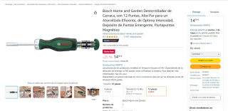Bosch Home and Garden Destornillador de Carraca por 14.99€