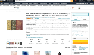 Pack 3 novelas eternas I: Mujercitas, La edad de la inocencia y Marianela de Colección por 16,95€